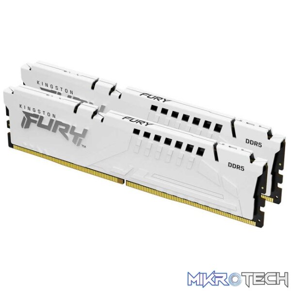 Kingston KF556C36BWEK2-32 FURY BEAST DDR5 32GB (2 x 16GB) DRAM 5600MHz CL36 1.25V AMD EXPO White Memory Kingston KF556C36BWEK2-32 FURY BEAST DDR5 32GB (2 x 16GB) DRAM 5600MHz CL36 1.25V AMD EXPO White Memory