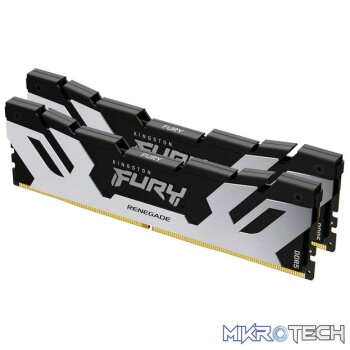 Kingston KF560C32RSK2-32 FURY RENEGADE DDR5 32GB Kit(2 x 16GB) DDR5 DRAM 6000MHz CL32 1.35V Silver Memory