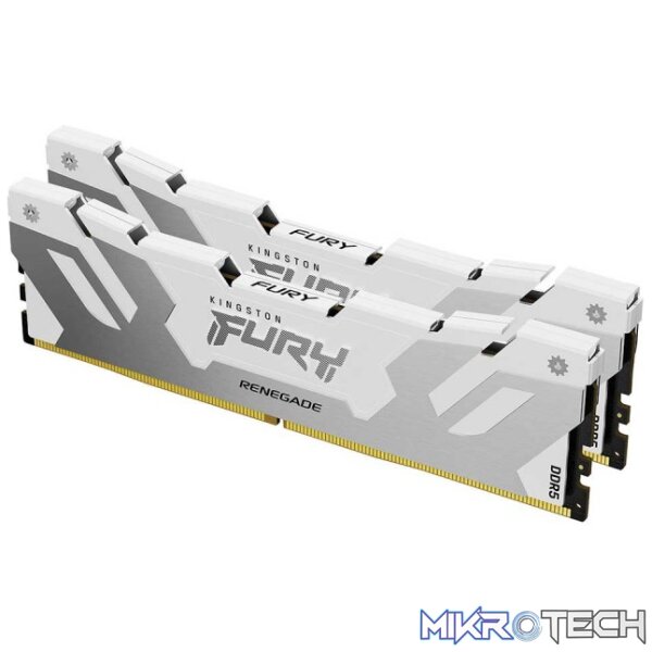 Kingston KF560C32RWK2-32 FURY RENEGADE DDR5 32GB Kit(2 x 16GB) DDR5 DRAM 6000MHz CL32 1.35V White Memory Kingston KF560C32RWK2-32 FURY RENEGADE DDR5 32GB Kit(2 x 16GB) DDR5 DRAM 6000MHz CL32 1.35V White Memory