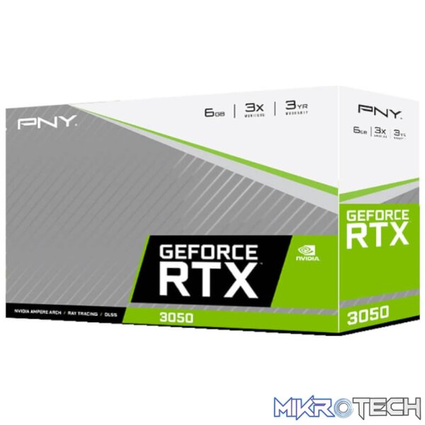 PNY GeForce RTX 3050 Verto Dual Fan 6G GDDR6 96-BIT Graphics Card - Image 3