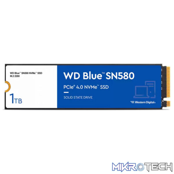 Western Digital WDS100T3B0E Blue SN580 1TB M.2 2280 PCIe 4.0 x4 NVMe SSD Western Digital WDS100T3B0E Blue SN580 1TB M.2 2280 PCIe 4.0 x4 NVMe SSD