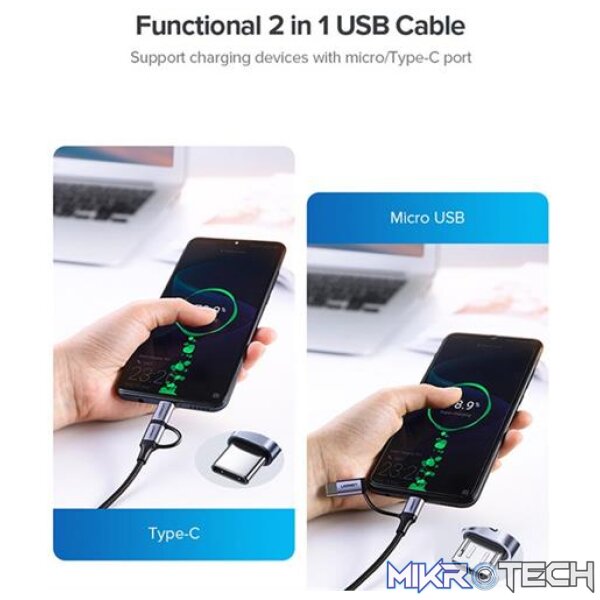 Ugreen 2-in-1 USB Cable 3A - Image 2