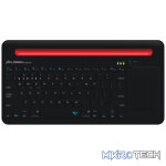 Alcatroz Xplorer Dock 2 Bluetooth Wireless Keyboard with Multi-Touch Trackpad - Black/Red
