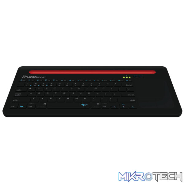 Alcatroz Xplorer Dock 2 Bluetooth Wireless Keyboard with Multi-Touch Trackpad - Black/Red - Image 2