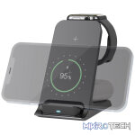 Goobay 3-in-1 Wireless Qi Charger - Black - Image 5