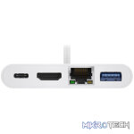 Goobay USB-C Multiport Adapter (HDMI + Ethernet, PD) - White - Image 4