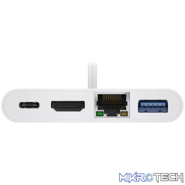 Goobay USB-C Multiport Adapter (HDMI + Ethernet, PD) - White - Image 4