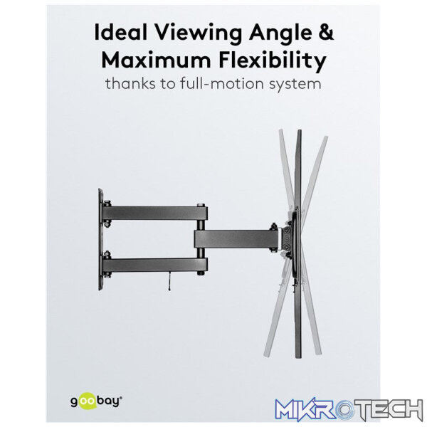 Goobay TV wall mount Basic FULLMOTION (L) for TVs from 37" to 70" - Image 5