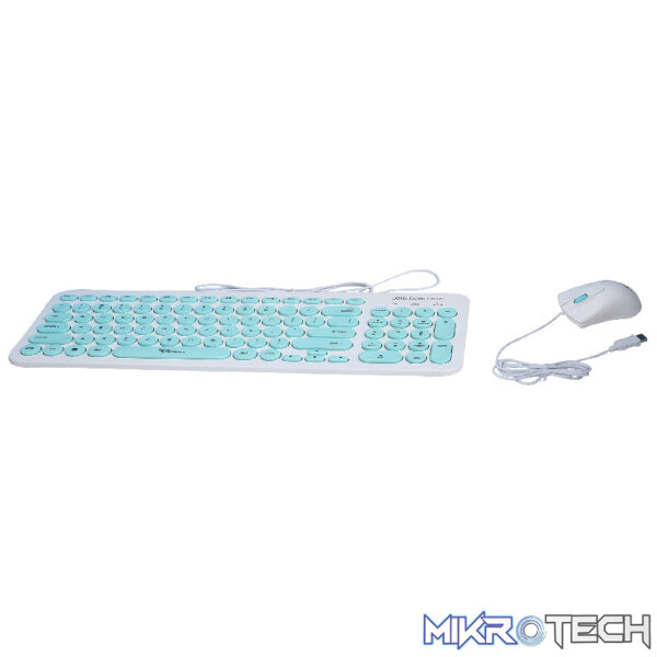 Alcatroz Jellybean U2000 Keyboard and Mouse - White/Peach - Image 35