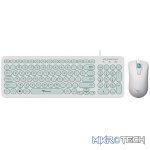 Alcatroz Jellybean U2000 Keyboard and Mouse - White/Peach - Image 34