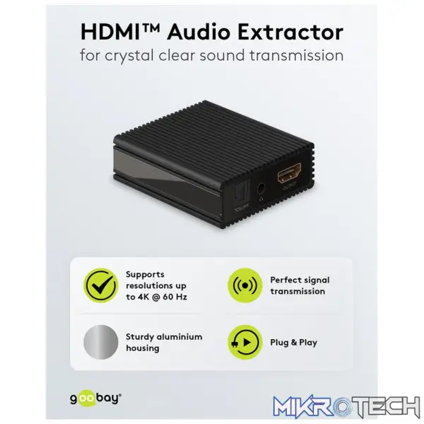 Goobay HDMI Audio Extractor 4K @ 60 Hz - Image 12