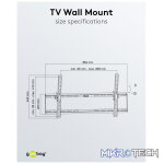 Goobay TV Wall Mount Basic Tilt for TVs from 43" to 100" - Image 6