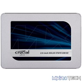 Crucial® MX500 500GB SATA 2.5” 7mm (with 9.5mm adapter) SSD, EAN: 649528785053