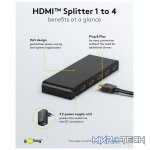 Goobay HDMI Splitter 1 to 4 (4K @ 30 Hz) - Image 2