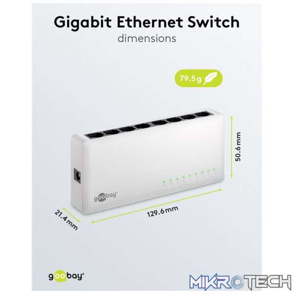 NETWORK GIGABIT SWITCH 8 PORT - Image 2