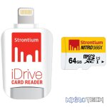 STRONTIUM Nitro microSD Card with iDrive Card Reader