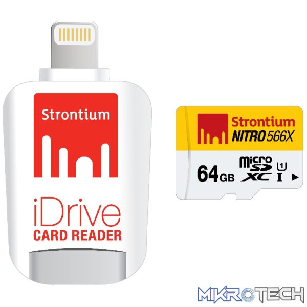 2-01_5b2fc17b-6a1d-45c3-9bee-fef8e60fc330_1080x STRONTIUM Nitro microSD Card with iDrive Card Reader - Image 1