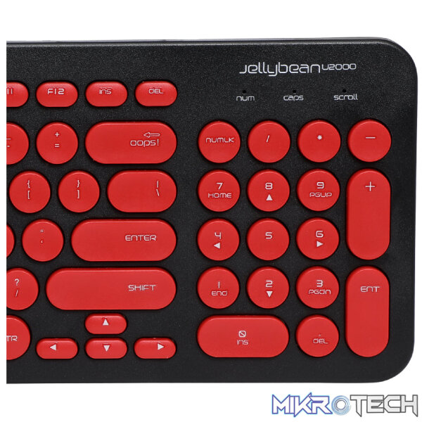 Alcatroz Jellybean U2000 Keyboard and Mouse - White/Peach - Image 17