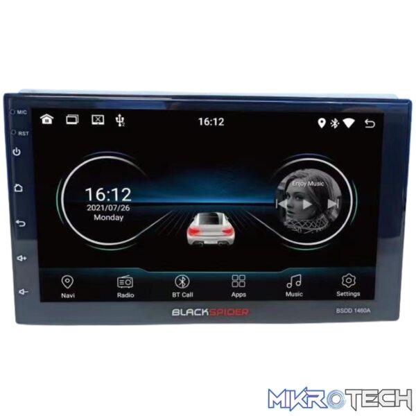 Blackspider BSDD1460LB+FREE CAMERA  7" Apple CarPlay Double Din Android Media BT/USB - Image 3
