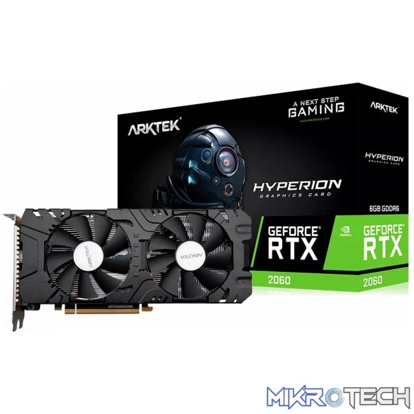 201007160012669941 Arktek Nvidia RTX2060 6GB GDDR6 192-bit Dual HDMI / DVI / DP Graphics Card - Image 1