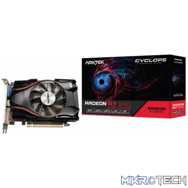 210111170019945345 Arktek AMD Radeon R7 240 2GB GDDR5 128-bit HDMI / DVI / VGA Graphics Card - Image 1