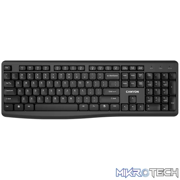 210219150015779886 CANYON keyboard HKB-W50 EN Multimedia Wireless Black - Image 1