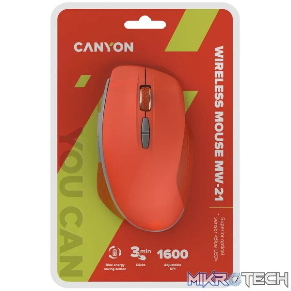 CANYON mouse MW-21 BlueLED 7buttons Wireless Red - Image 4