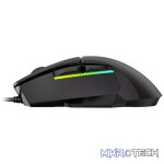 LORGAR Jetter 357, gaming mouse, Optical Gaming Mouse with 6 programmable buttons, Pixart ATG4090 sensor, DPI can be up to 8000, 30 million times key life, 1.8m PVC USB cable, Matt UV coating and RGB lights with 4 LED flowing mode, size:124.90*71.65*41.36mm, 75g - Image 3
