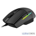 LORGAR Jetter 357, gaming mouse, Optical Gaming Mouse with 6 programmable buttons, Pixart ATG4090 sensor, DPI can be up to 8000, 30 million times key life, 1.8m PVC USB cable, Matt UV coating and RGB lights with 4 LED flowing mode, size:124.90*71.65*41.36mm, 75g - Image 4