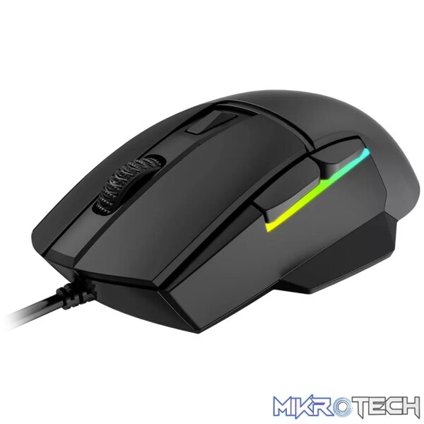 LORGAR Jetter 357, gaming mouse, Optical Gaming Mouse with 6 programmable buttons, Pixart ATG4090 sensor, DPI can be up to 8000, 30 million times key life, 1.8m PVC USB cable, Matt UV coating and RGB lights with 4 LED flowing mode, size:124.90*71.65*41.36mm, 75g - Image 4