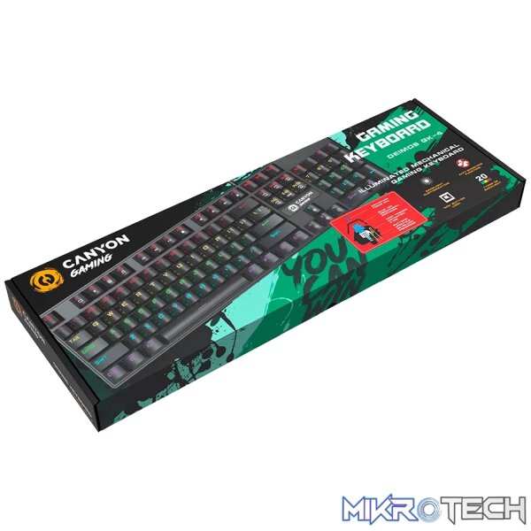 CANYON keyboard Deimos GK-4 Rainbow US Wired Black - Image 3