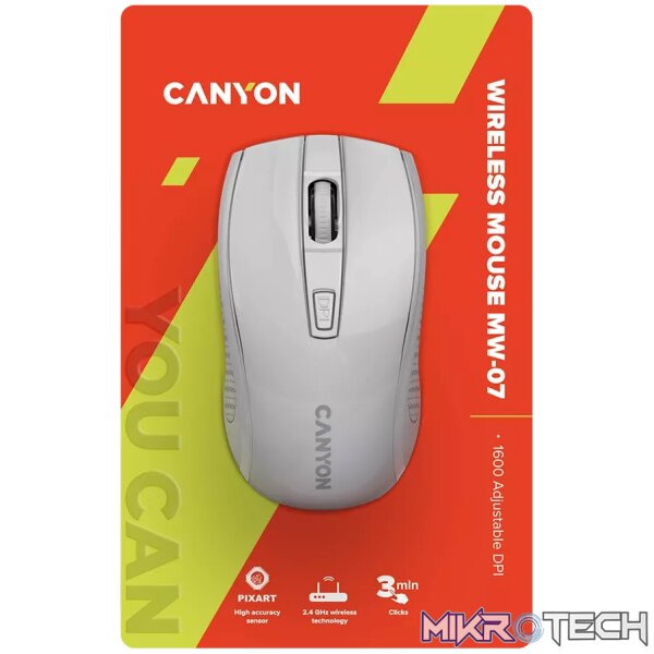 CANYON mouse MW-7 Wireless White - Image 6