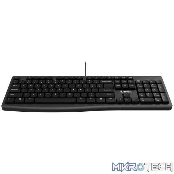 CANYON keyboard KB-50 EN Slim Wired Black - Image 2