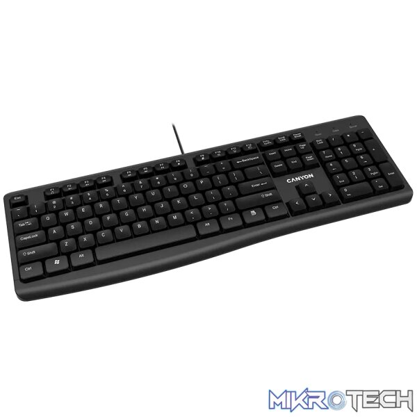 CANYON keyboard KB-50 EN Slim Wired Black - Image 3