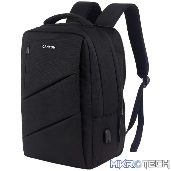 CANYON backpack BPE-5 Urban USB 15.6'' Black - Image 2