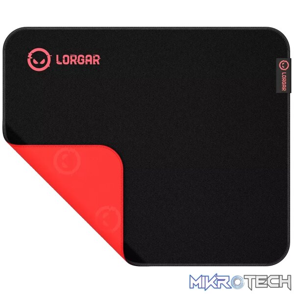 Lorgar Main 323, Gaming mouse pad, Precise control surface, Red anti-slip rubber base, size: 360mm x 300mm x 3mm, weight 0.21kg - Image 2