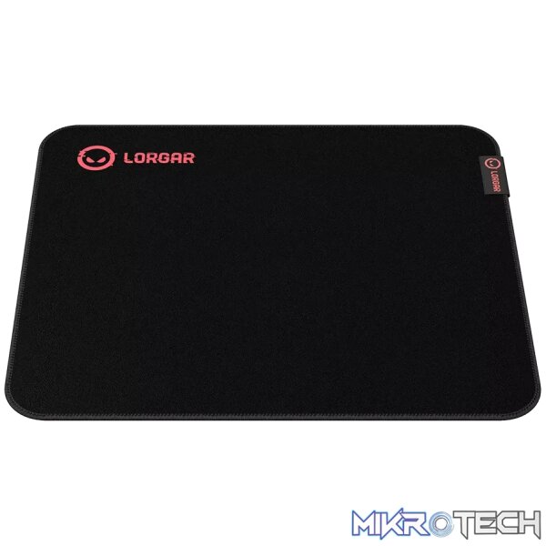 Lorgar Main 323, Gaming mouse pad, Precise control surface, Red anti-slip rubber base, size: 360mm x 300mm x 3mm, weight 0.21kg - Image 4