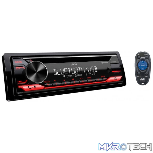 JVC KD-T712BT BT/CD/USB Single Din Radio - Image 2