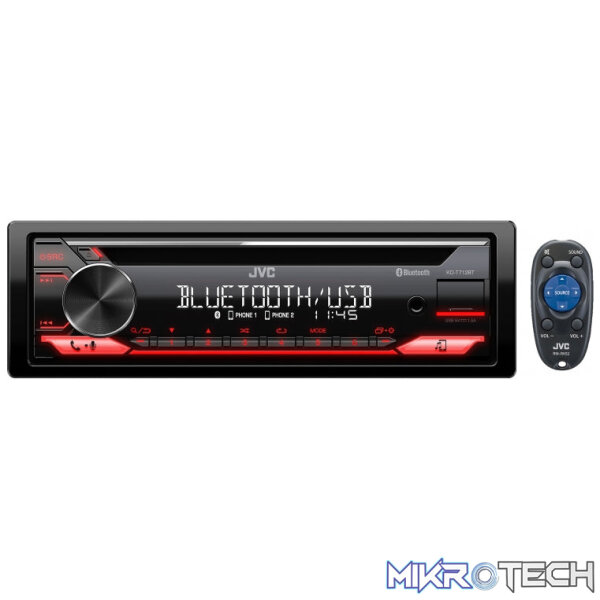 225194_KD-T712BT_M_front JVC KD-T712BT BT/CD/USB Single Din Radio - Image 1