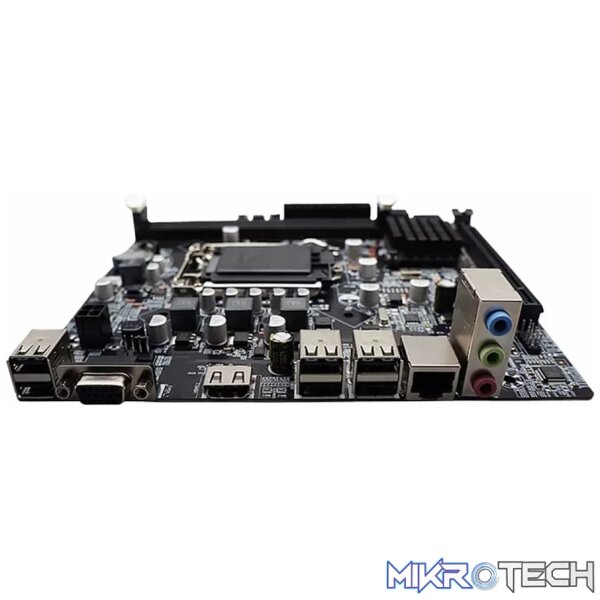 Arktek Intel H61 Chipset, Socket LGA1155, Dual Channel DDR3, Integrated Intel Graphics X4500 HD, 2 x DDR3 Slots, Realtek 10/100/1000 Gigabit LAN, Realtek Audio, 4 x SATA Ports, 2 x USB 2.0, 1 x PCI Express x16 Slot, Micro-ATX - Image 3