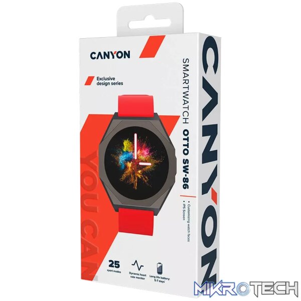 CANYON smart watch Otto SW-86 Red - Image 7