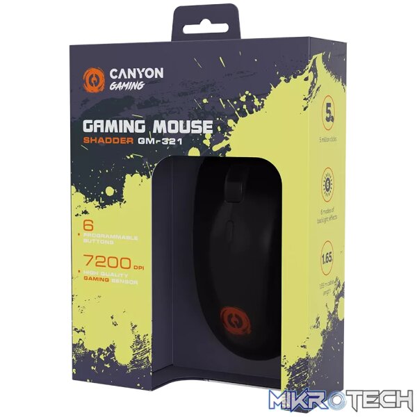 CANYON mouse Shadder GM-321 RGB 6buttons Wired Black - Image 6