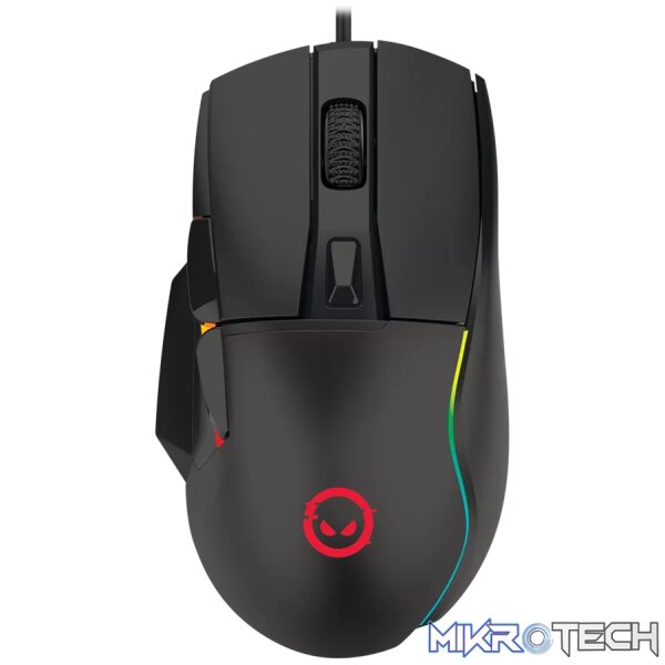 230313092231974952 LORGAR Jetter 357, gaming mouse, Optical Gaming Mouse with 6 programmable buttons, Pixart ATG4090 sensor, DPI can be up to 8000, 30 million times key life, 1.8m PVC USB cable, Matt UV coating and RGB lights with 4 LED flowing mode, size:124.90*71.65*41.36mm, 75g - Image 1