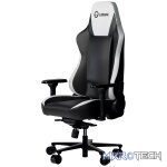 LORGAR Base 311, Gaming chair, PU eco-leather, 1.8 mm metal frame, multiblock mechanism, 4D armrests, 5 Star aluminium base, Class-4 gas lift, 75mm PU casters, Black + white - Image 2