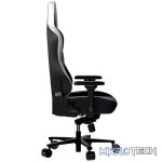 LORGAR Base 311, Gaming chair, PU eco-leather, 1.8 mm metal frame, multiblock mechanism, 4D armrests, 5 Star aluminium base, Class-4 gas lift, 75mm PU casters, Black + white - Image 3