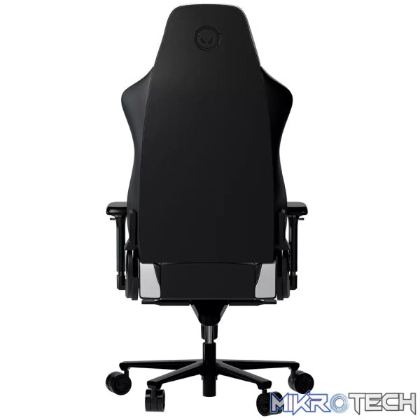 LORGAR Base 311, Gaming chair, PU eco-leather, 1.8 mm metal frame, multiblock mechanism, 4D armrests, 5 Star aluminium base, Class-4 gas lift, 75mm PU casters, Black + white - Image 4