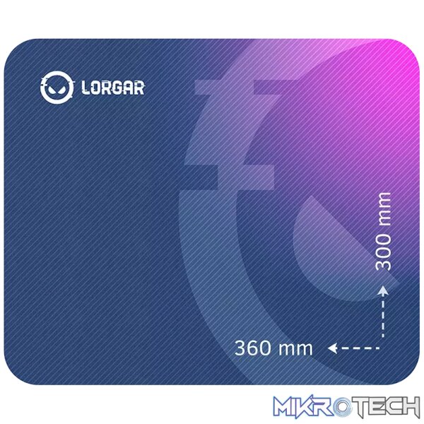 230411080357200043 Lorgar Main 133, Gaming mouse pad, High-speed surface, Purple anti-slip rubber base, size: 360mm x 300mm x 3mm, weight 0.2kg - Image 1