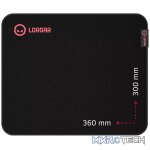 Lorgar Main 323, Gaming mouse pad, Precise control surface, Red anti-slip rubber base, size: 360mm x 300mm x 3mm, weight 0.21kg