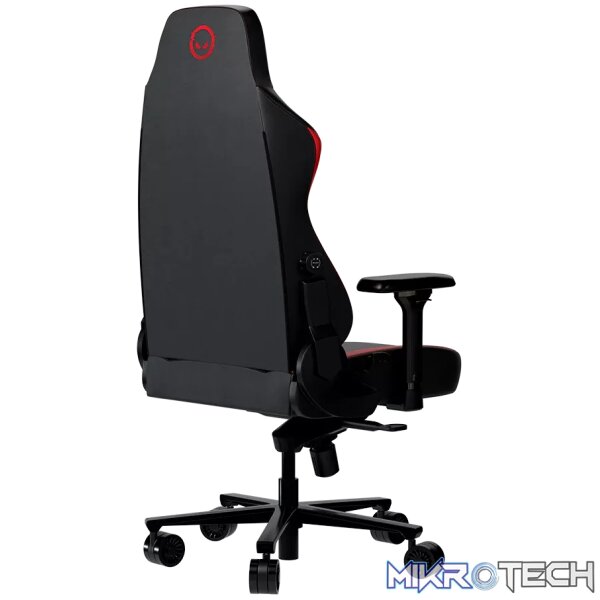LORGAR Embrace 533, Gaming chair, PU eco-leather, 1.8 mm metal frame, multiblock mechanism, 4D armrests, 5 Star aluminium base, Class-4 gas lift, 75mm PU casters, Black + red - Image 6