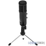 LORGAR Soner 313, Gaming Microphone, USB condenser microphone with Volume Knob & Echo Knob, Frequency Response: 80 Hz—17 kHz, including 1x Microphone, 1 x 2.5M USB Cable, 1 x Tripod Stand, dimensions: Ø47.4*158.2*48.1mm, weight: 243.0g, Black - Image 2